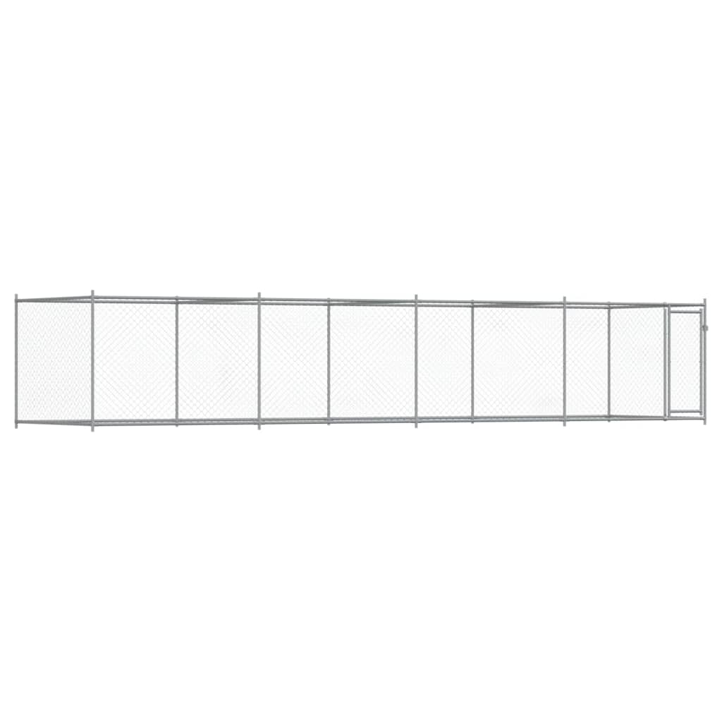 VidaXL Niche avec porte 8x2x1,5 m acier galvanisé gris