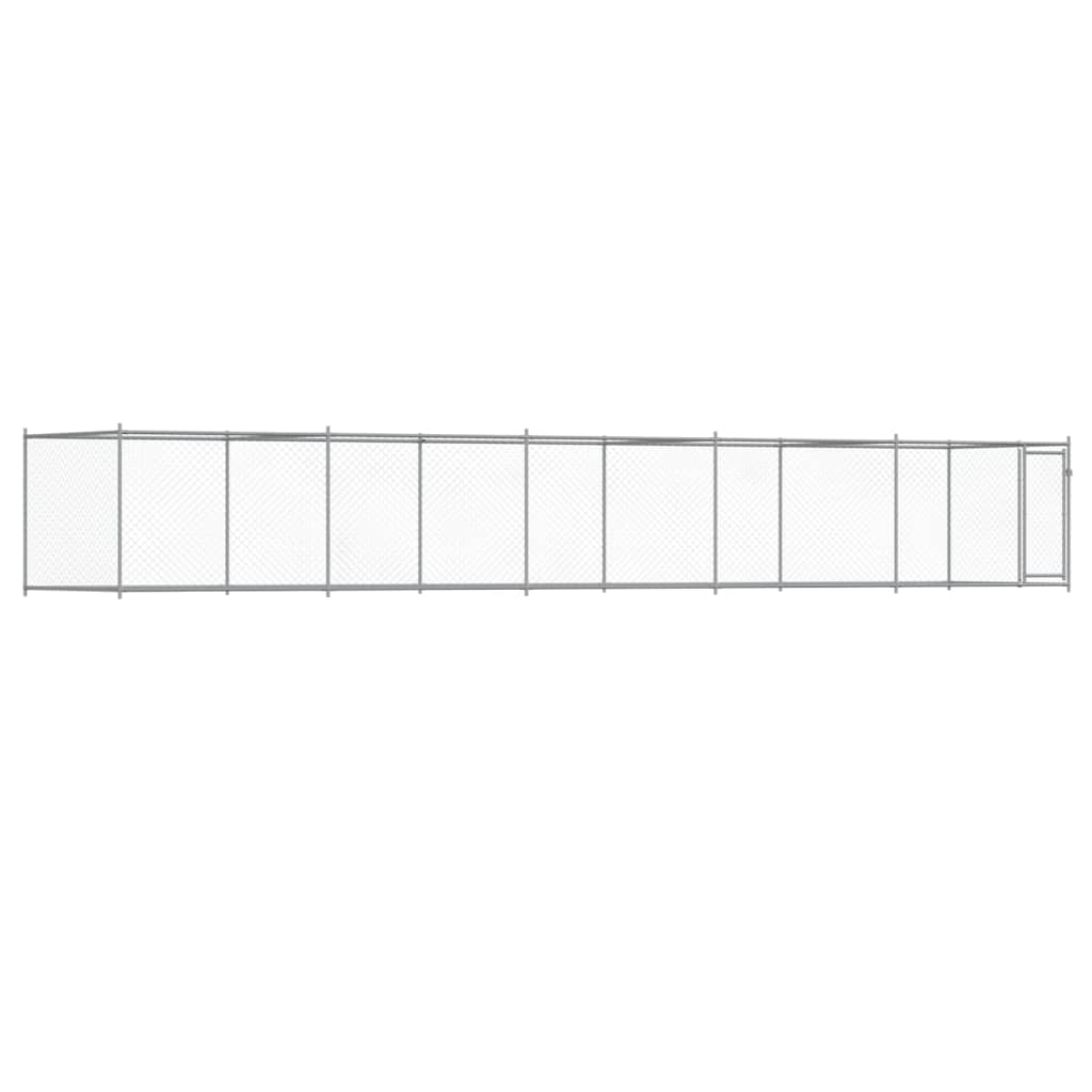 VidaXL Niche avec porte 10x2x1,5 m acier galvanisé gris
