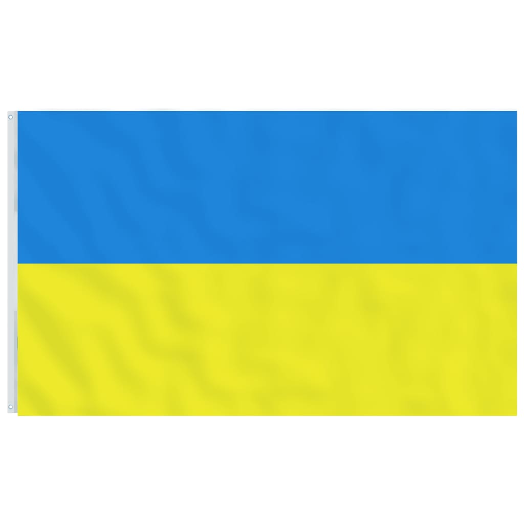 VidaXL Drapeau avec mât Ukraine 6,23 m aluminium