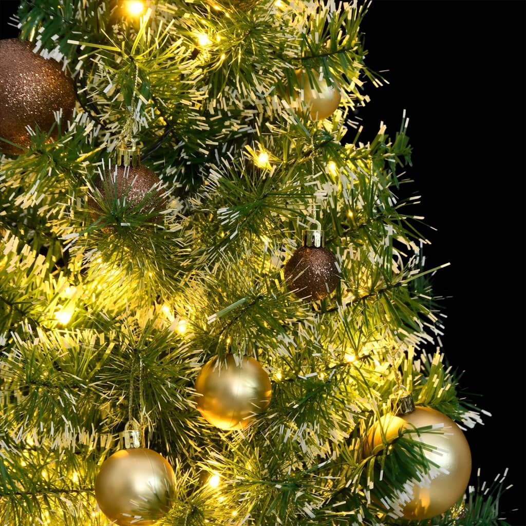 VidaXL Sapin de Noël artificiel avec 150 LED, boules et neige 120 cm