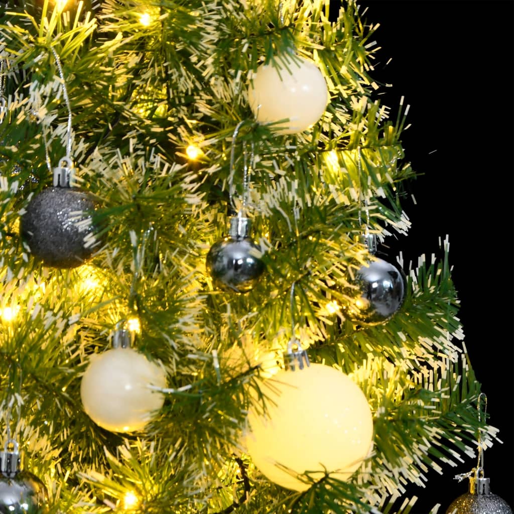 VidaXL Sapin de Noël artificiel avec 150 LED, boules et neige 120 cm