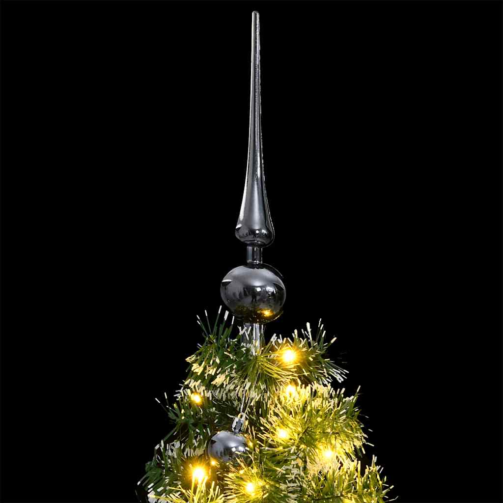 VidaXL Sapin de Noël artificiel avec charnières 150 LED et boules de Noël 120 cm
