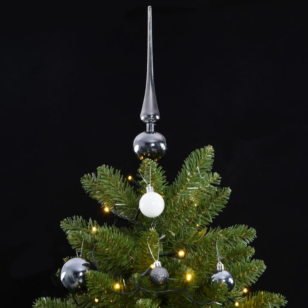VidaXL Sapin de Noël artificiel avec charnières 300 LED et boules de Noël 270 cm