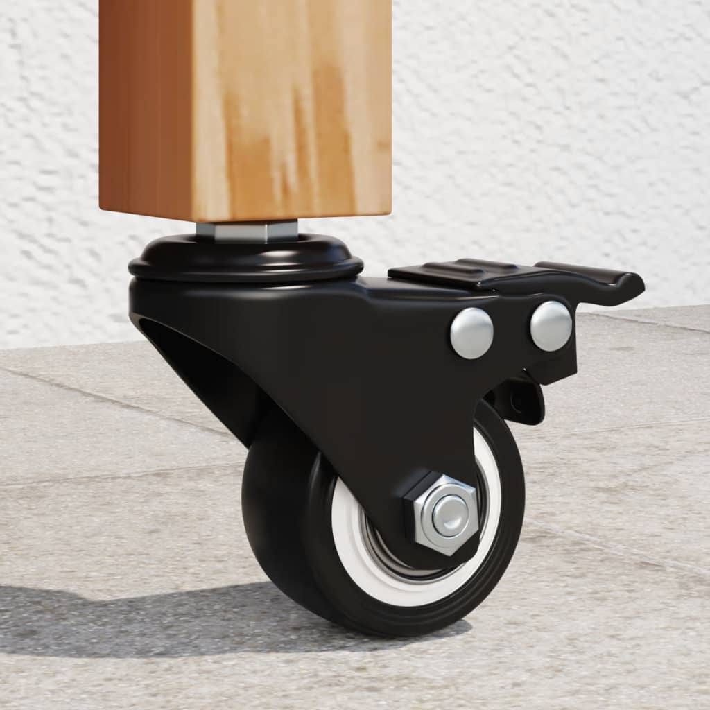 Vidaxl roulettes pivotantes 4 pièces 35 mm fer noir
