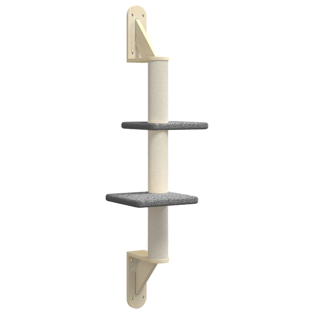 Vidaxl meuble pour chat mural avec griffoir 108 cm gris foncé