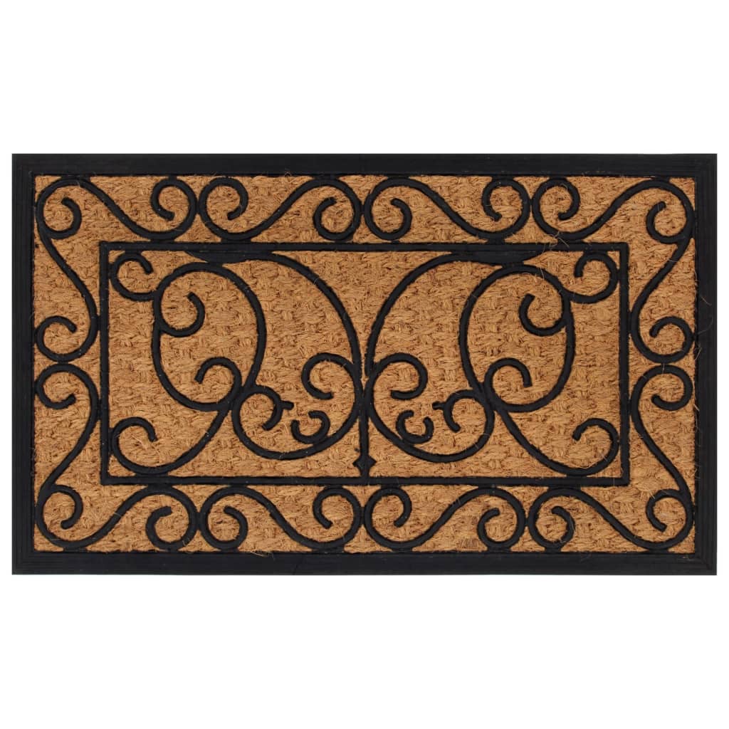 Vidaxx paillasson rectangulaire 45x75 cm caoutchouc et fibre de coco