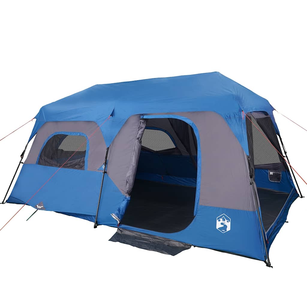 VidaXL tente familiale 9 personnes étanche à dégagement rapide bleu