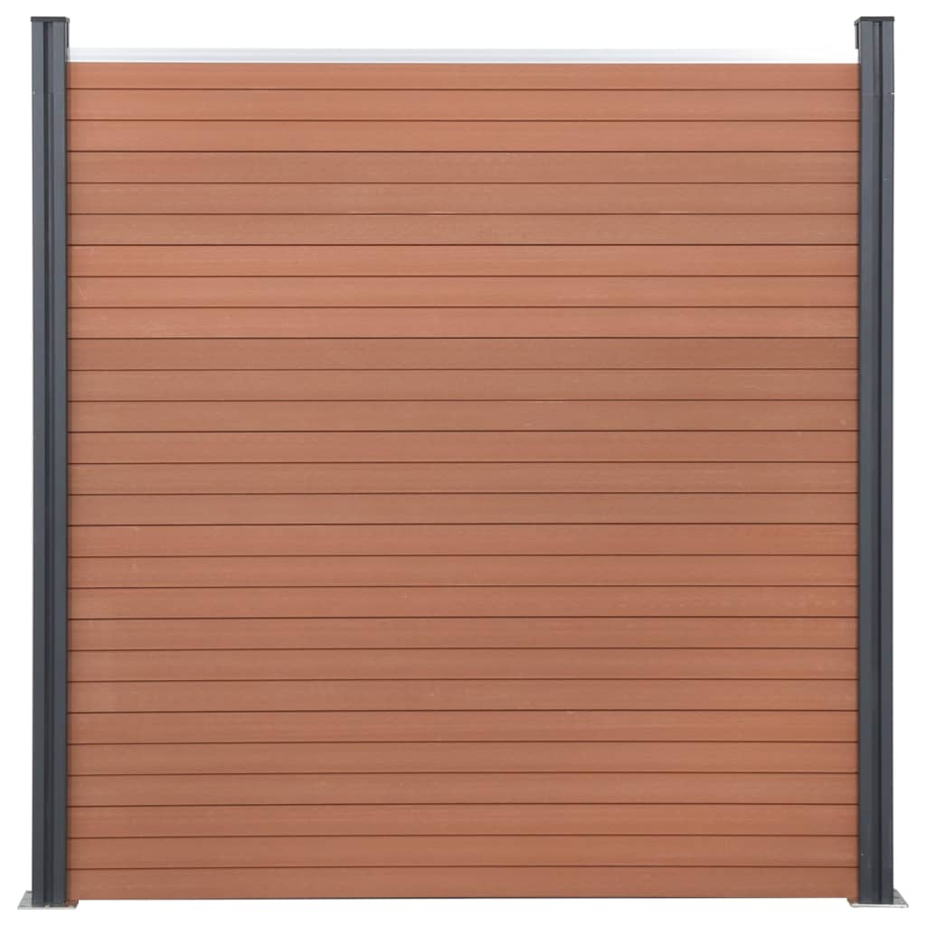 VidaXL Jeu de panneaux de clôture 180x186 cm HKC marron