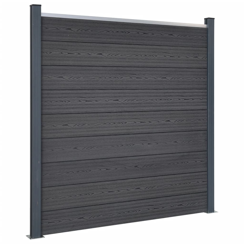 VidaXL Ensemble de panneaux de clôture 180x186 cm HKC gris