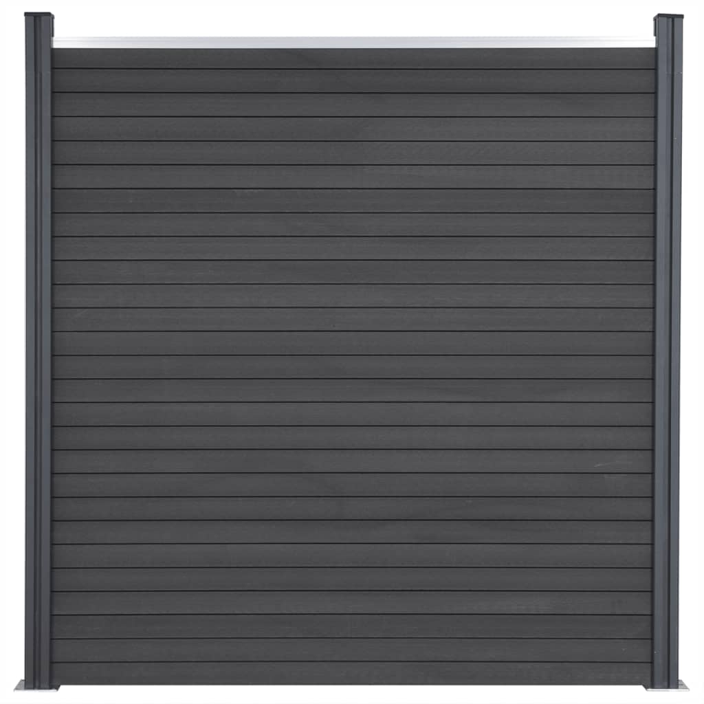 VidaXL Ensemble de panneaux de clôture 180x186 cm HKC gris