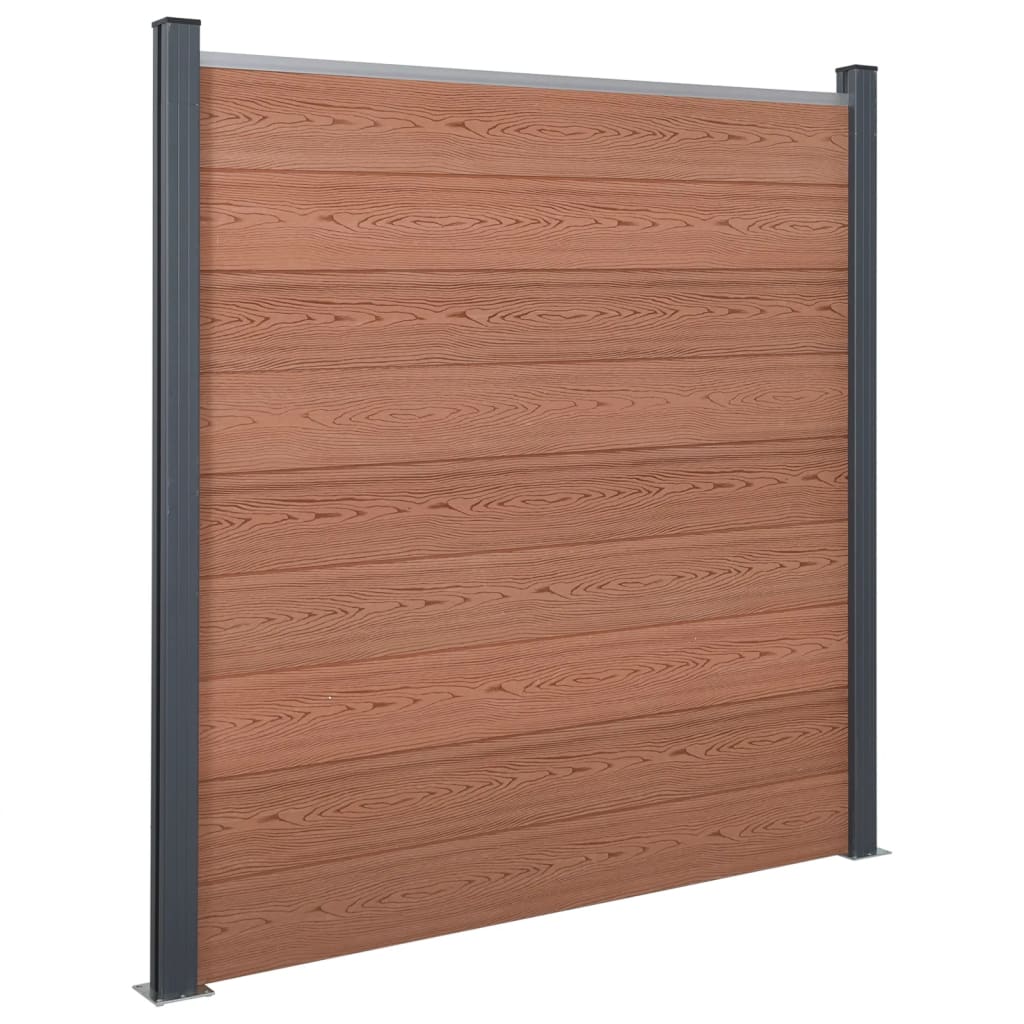 VidaXL Jeu de panneaux de clôture 526x186 cm HKC marron