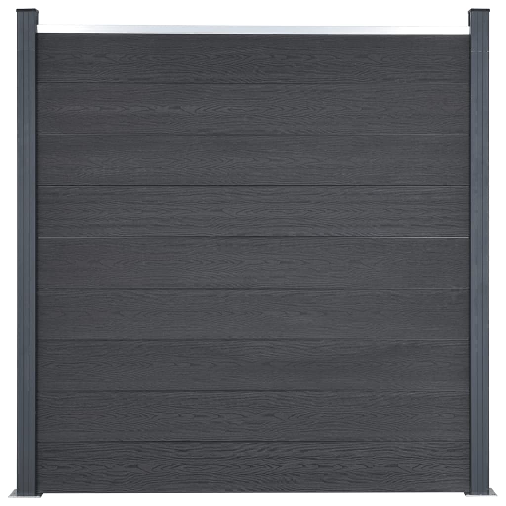 VidaXL Ensemble de panneaux de clôture 526x186 cm HKC gris