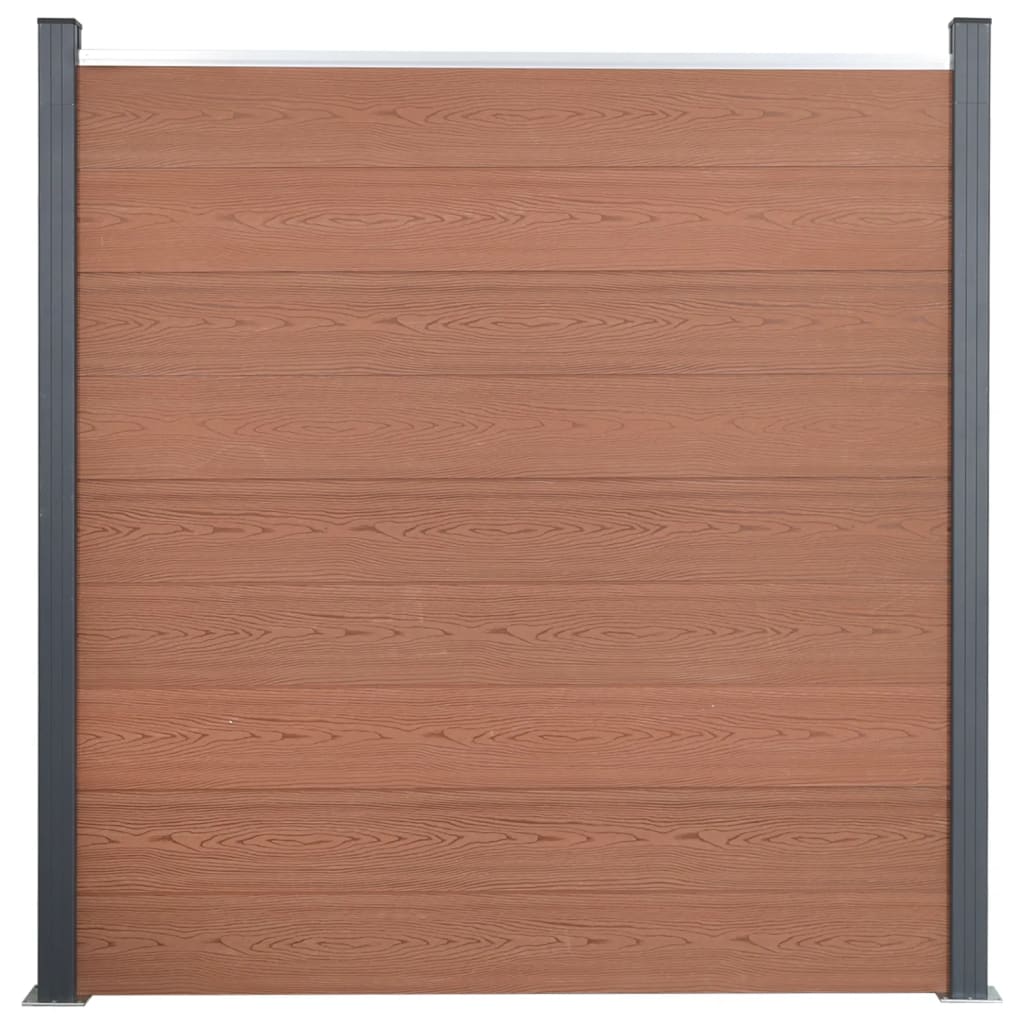 VidaXL Jeu de panneaux de clôture 353x186 cm HKC marron