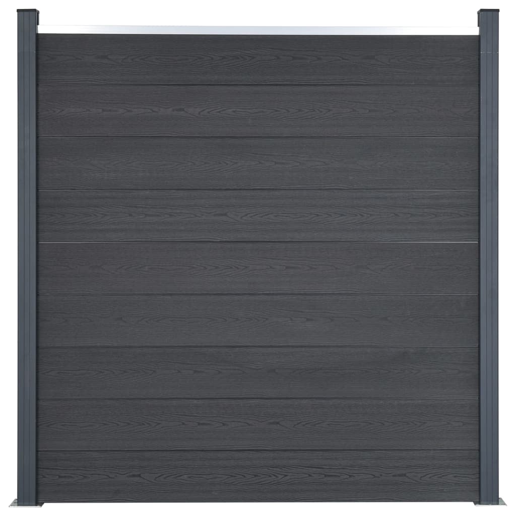VidaXL Ensemble de panneaux de clôture 353x186 cm HKC gris