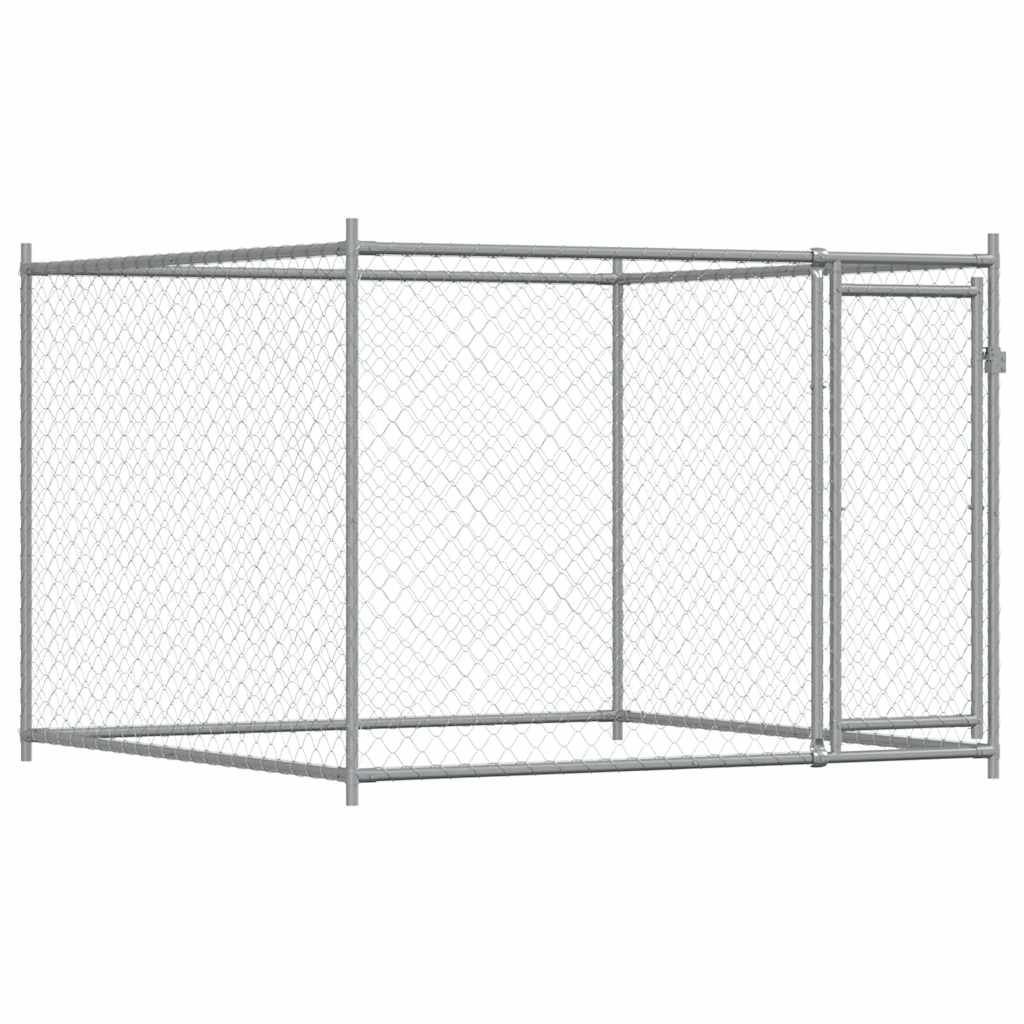 Vidaxxl niche avec porte 2x2x1,5 m acier galvanisé gris