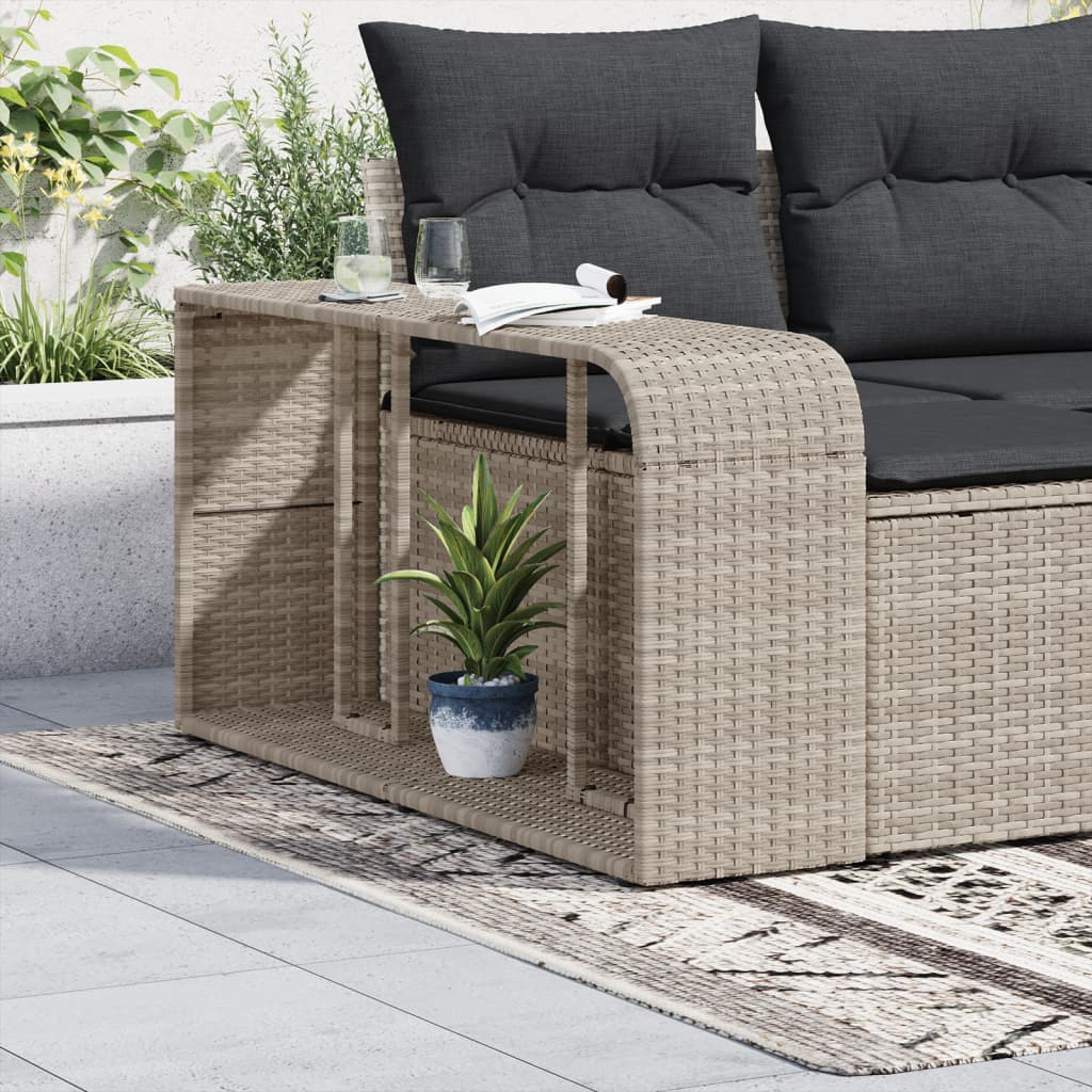 Vidaxl étagères de rangement 2 pcs poly rotin gris clair