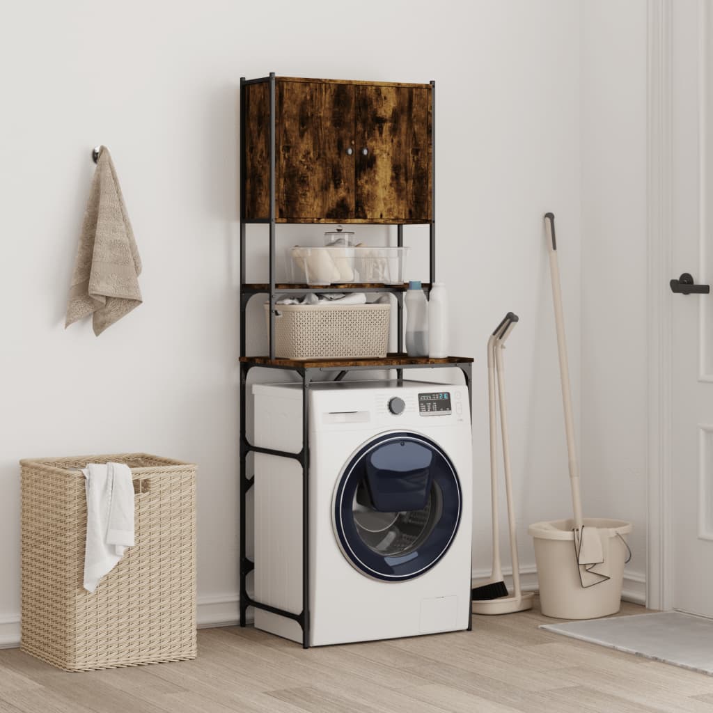 Vidaxx meuble lave-linge 68x48,5x194 cm chêne fumé