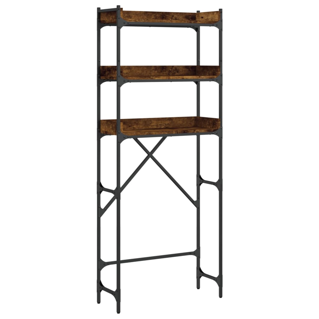 Vidaxx support pour machine à laver 67x25x163 cm bois traité, chêne fumé