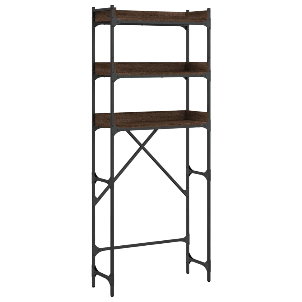 Vidaxx support pour machine à laver 67x25x163 cm bois fini couleur chêne marron