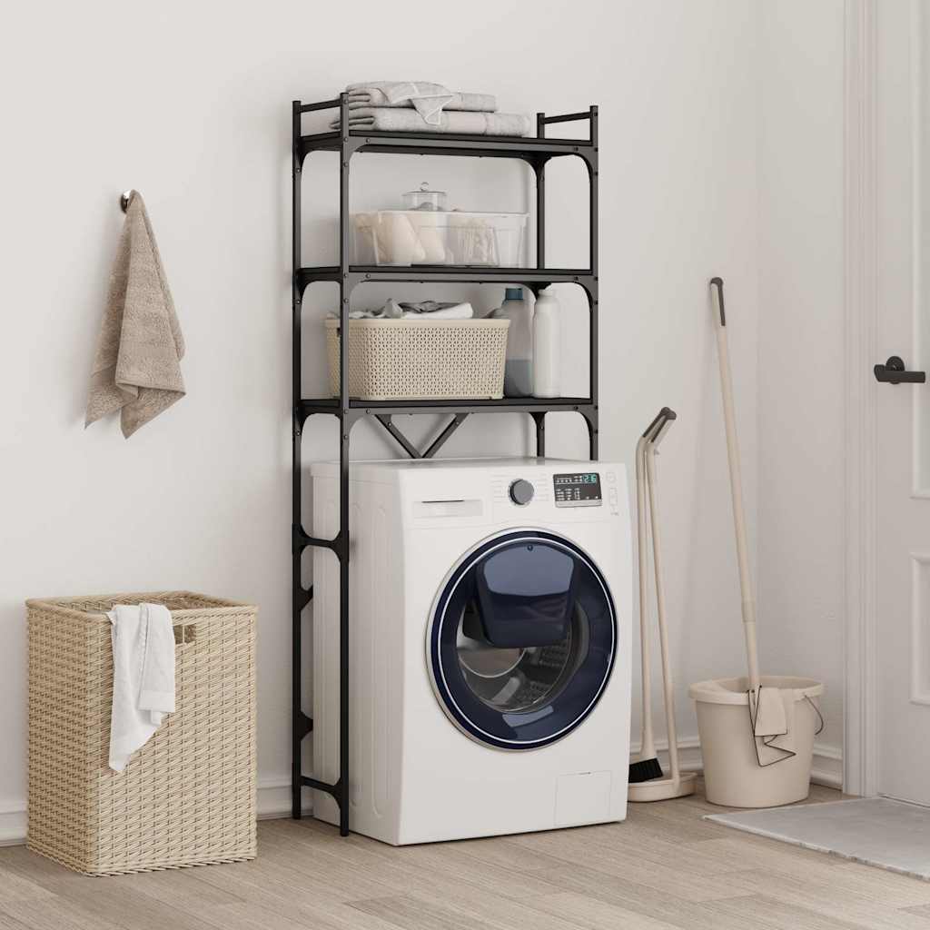 Vidaxx support pour machine à laver 67x25x163 cm bois fini noir