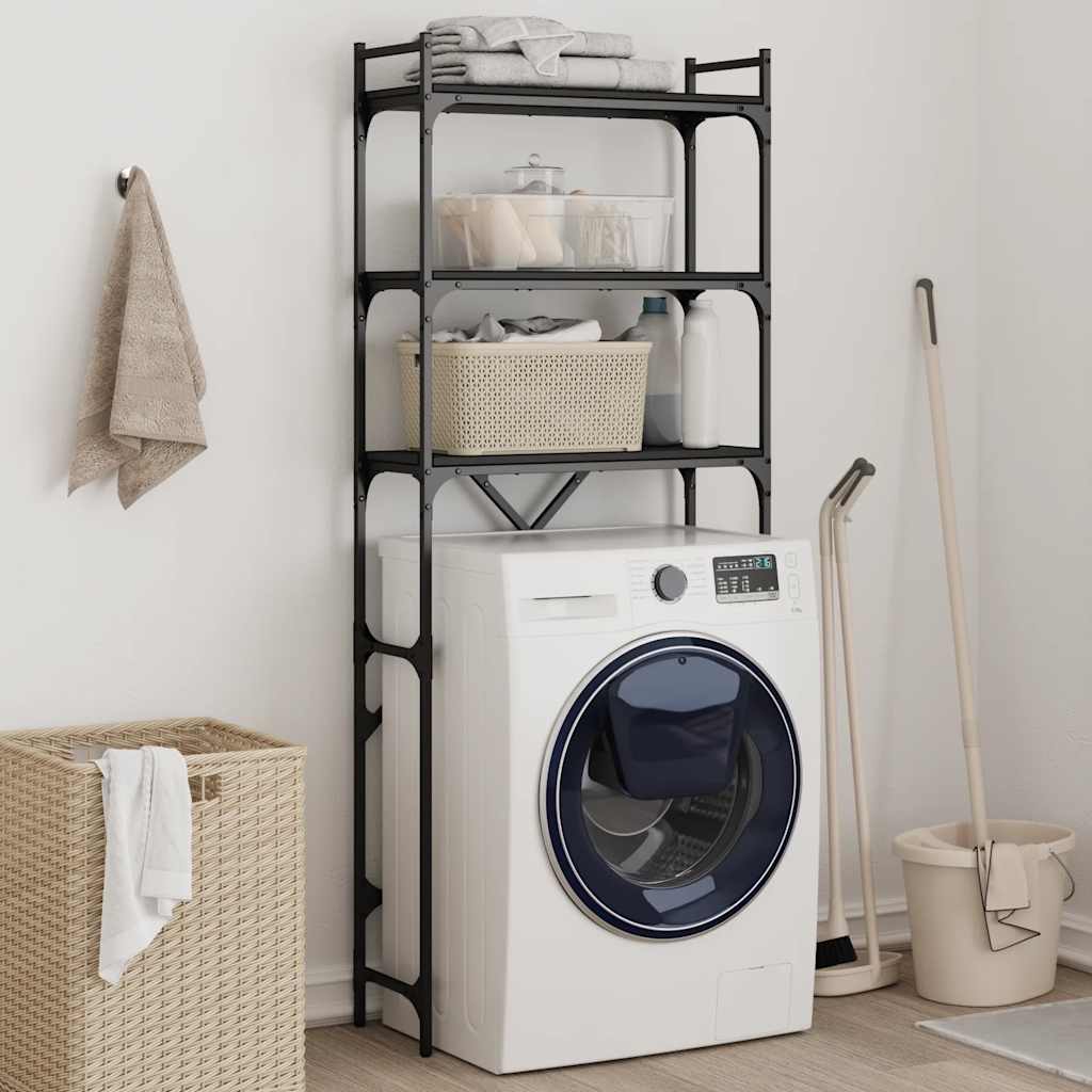 Vidaxx support pour machine à laver 67x25x163 cm bois fini noir