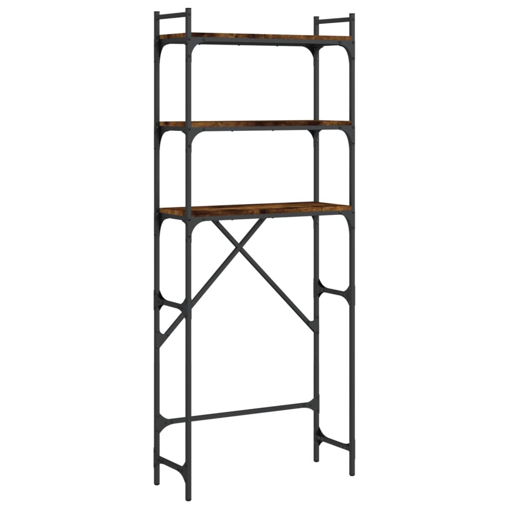 Vidaxx support pour machine à laver 67x25x163 cm bois traité, chêne fumé