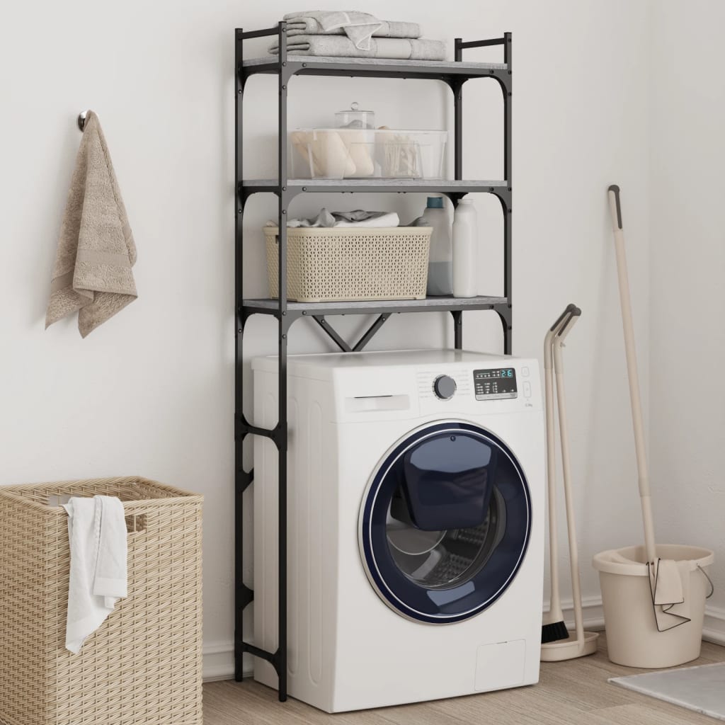 Vidaxx support pour machine à laver 67x25x163 cm bois fini gris sonoma