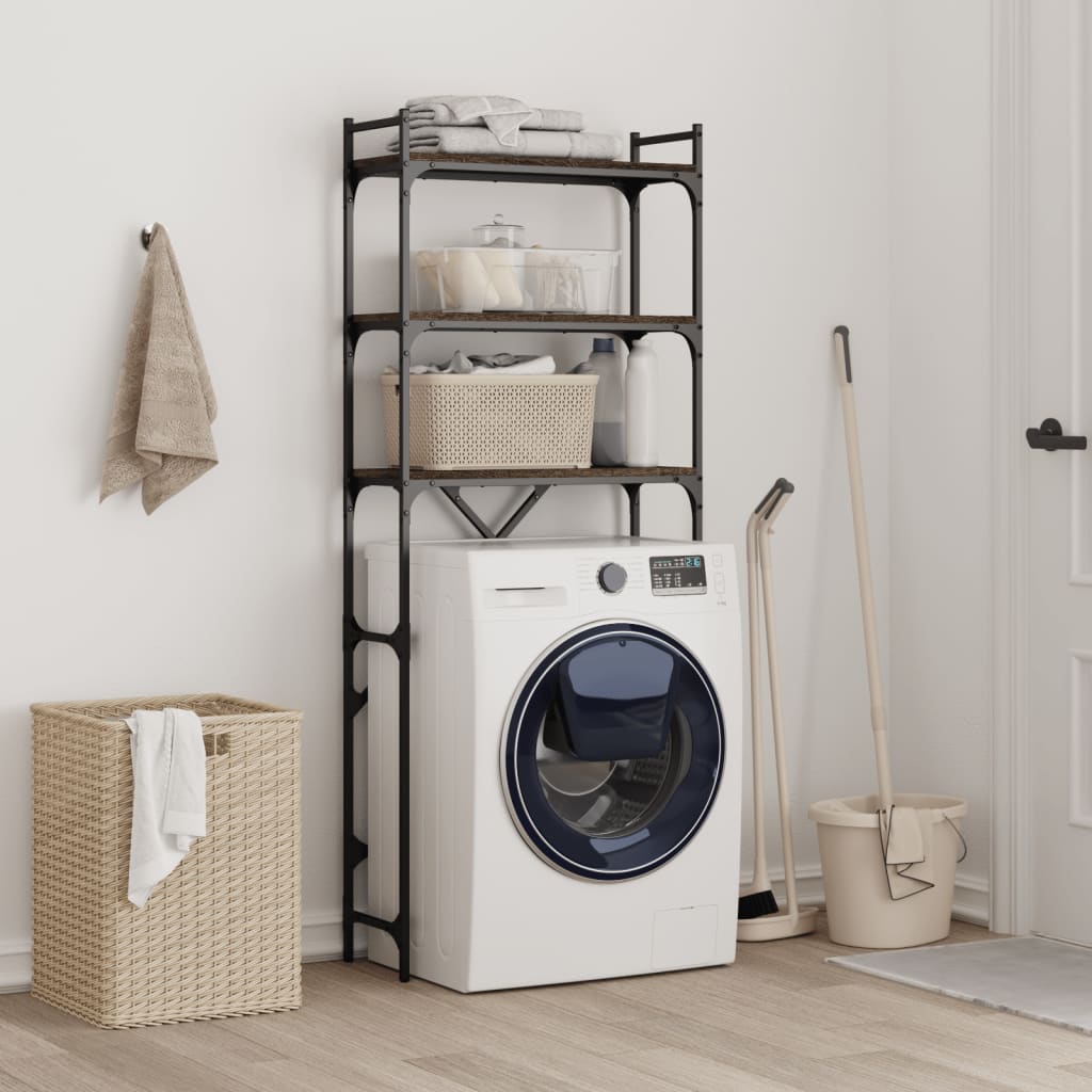 Vidaxx support pour machine à laver 67x25x163 cm bois fini couleur chêne marron