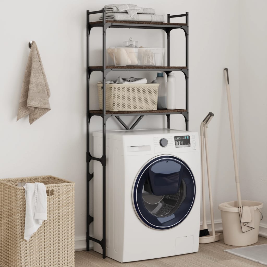 Vidaxx support pour machine à laver 67x25x163 cm bois fini couleur chêne marron