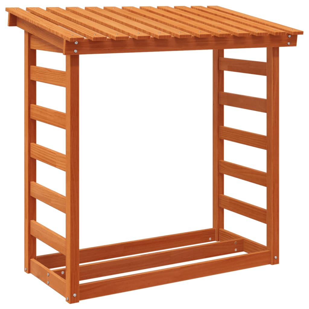 Vidaxx support à bois de cheminée 108x64,5x110 cm en bois de pin massif, marron lavé
