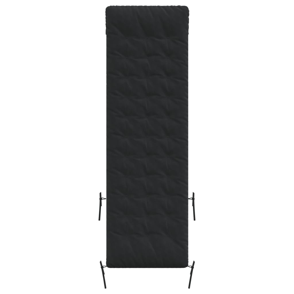 Vidaxx coussin de chaise longue 160x50x10 cm daim artificiel noir