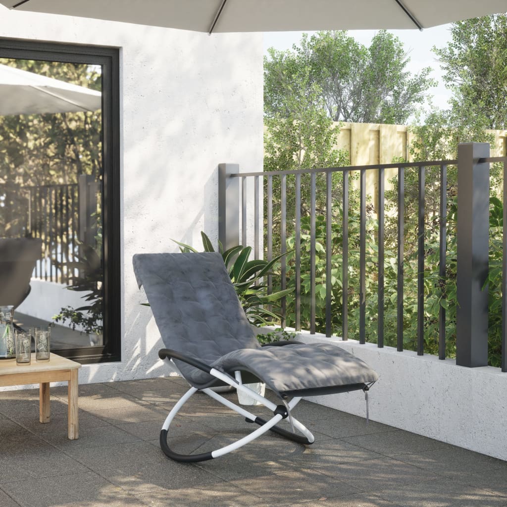 Vidaxx coussin de chaise longue 160x50x10 cm daim artificiel gris
