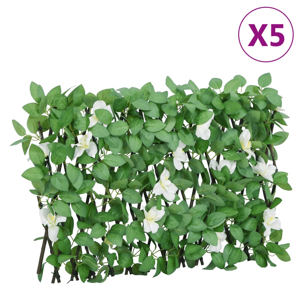 Vidaxx plante de lierre artificielle sur treillis 5 pcs extensible 180x30 cm vert