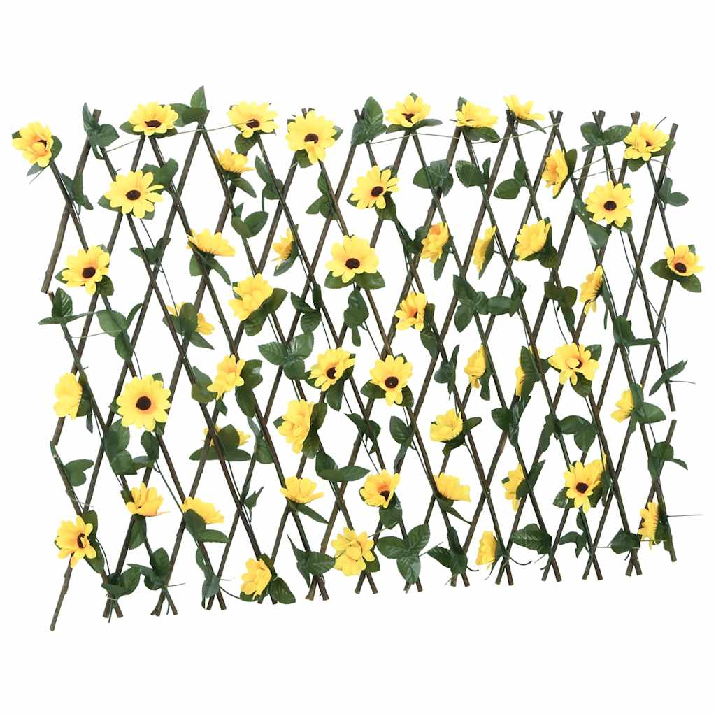 Vidaxx plante de lierre artificielle sur treillis 5 pcs extensible 180x60 cm jaune