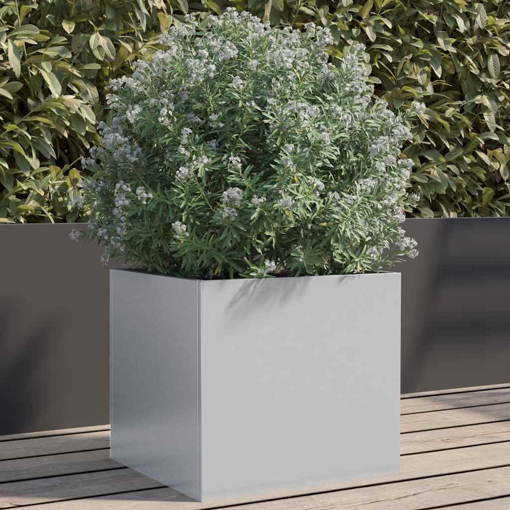 Jardinière Vidaxx 32x30x29 cm en acier galvanisé couleur argent
