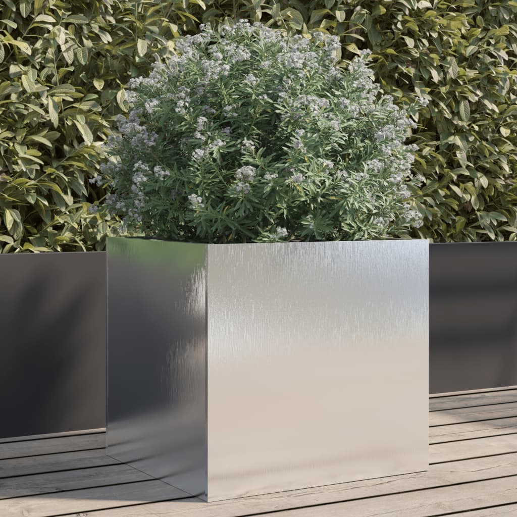 Vidaxx jardinière 42x40x39 cm acier inoxydable argenté