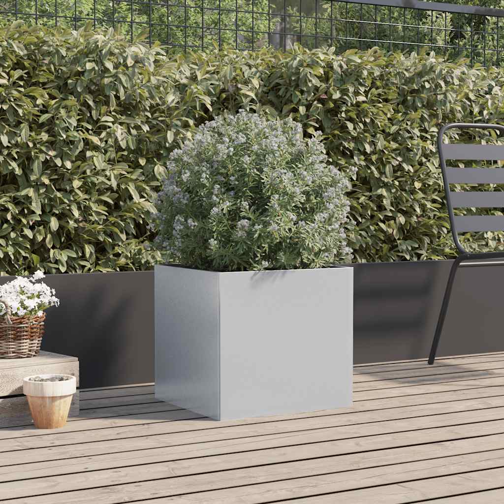 Jardinière Vidaxx 42x40x39 cm acier galvanisé couleur argent