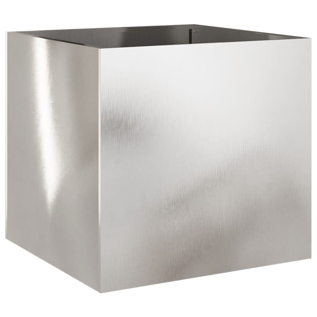 Vidaxx jardinière 49x47x46 cm acier inoxydable argenté