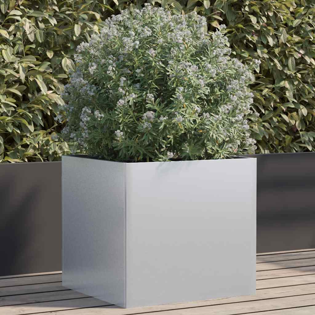 Vidaxx jardinière 49x47x46 cm acier galvanisé couleur argent
