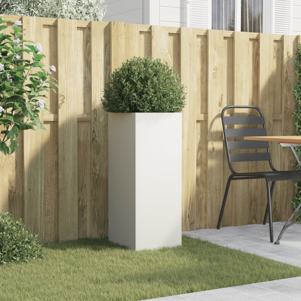 Vidaxx jardinière 32x29x75 cm acier blanc