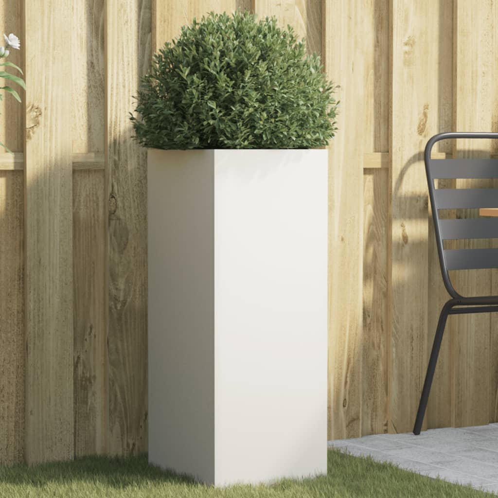 Vidaxx jardinière 32x29x75 cm acier blanc