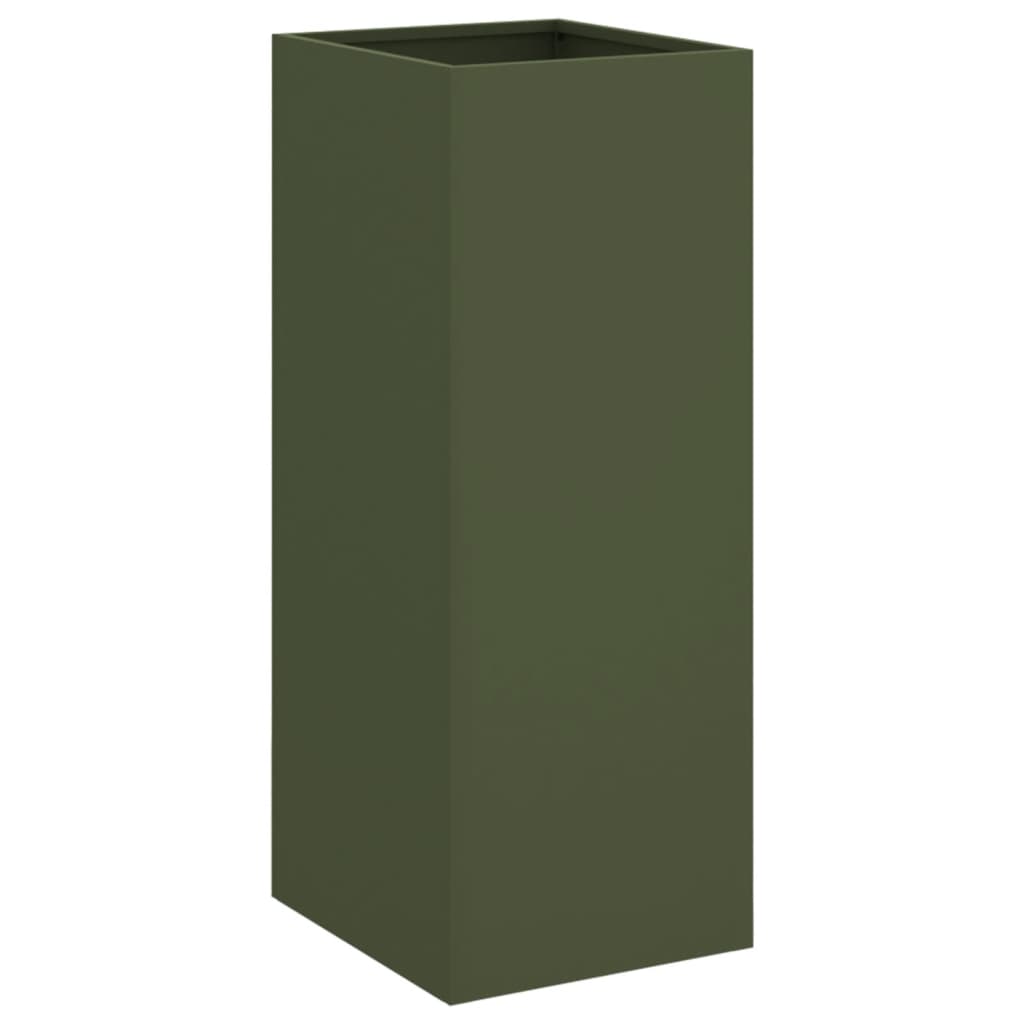 Vidaxx jardinière 32x29x75 cm acier vert olive