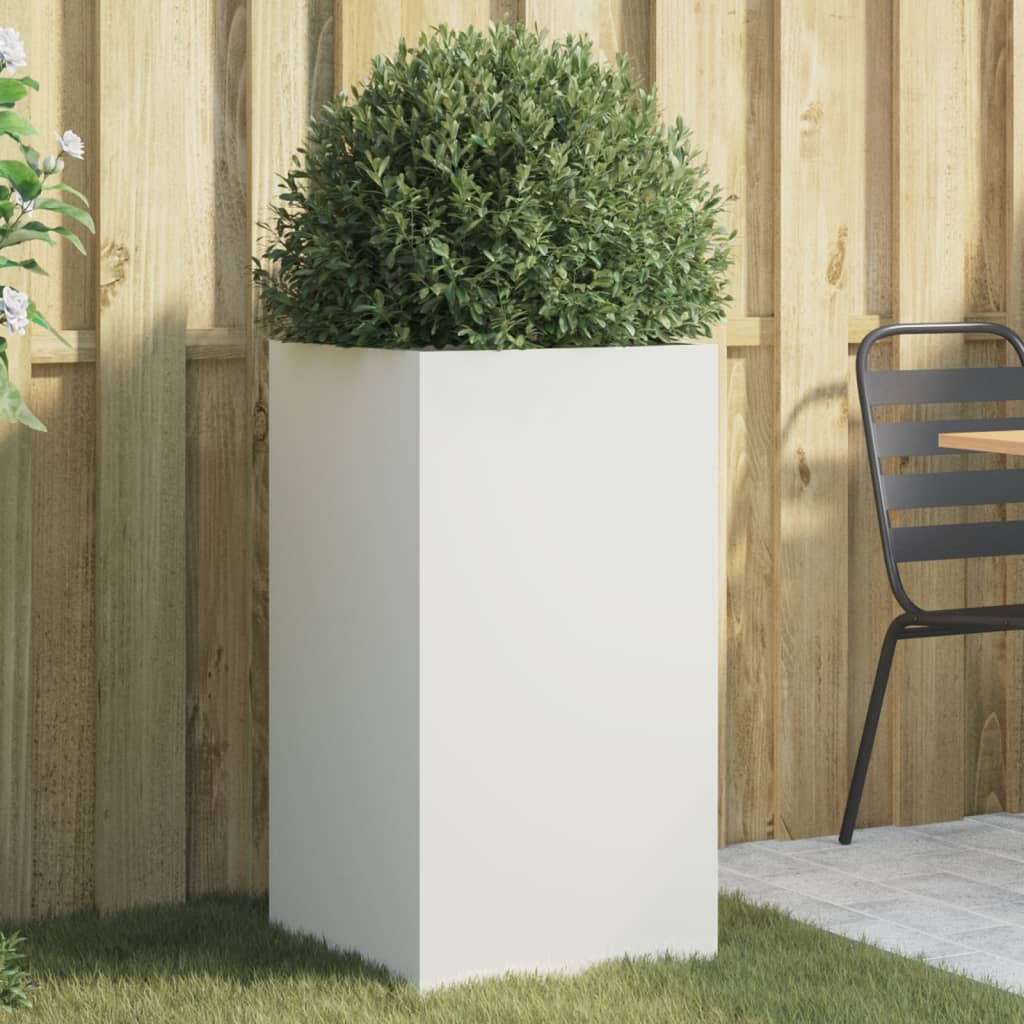 Vidaxx jardinière 42x38x75 cm acier blanc
