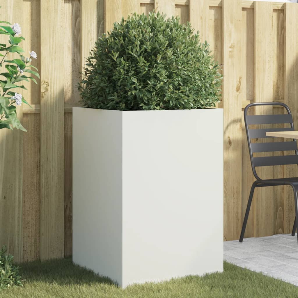 Vidaxx jardinière 52x48x75 cm acier blanc