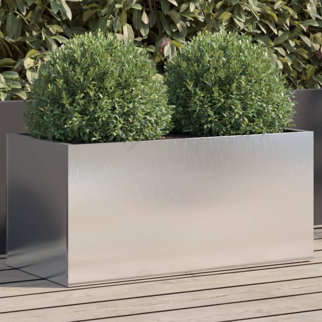 Vidaxx jardinière 62x30x29 cm acier inoxydable argenté