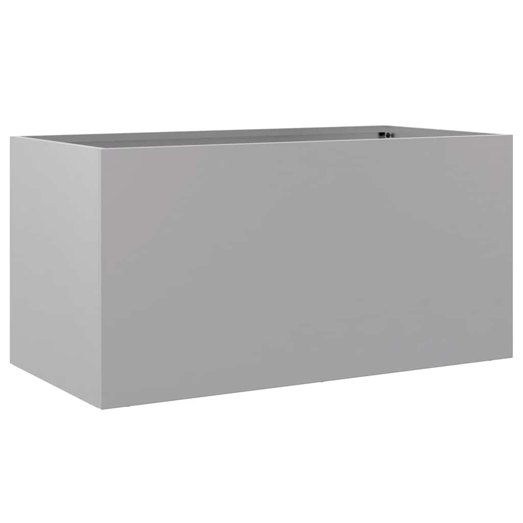 Jardinière Vidaxx 62x30x29 cm acier galvanisé couleur argent