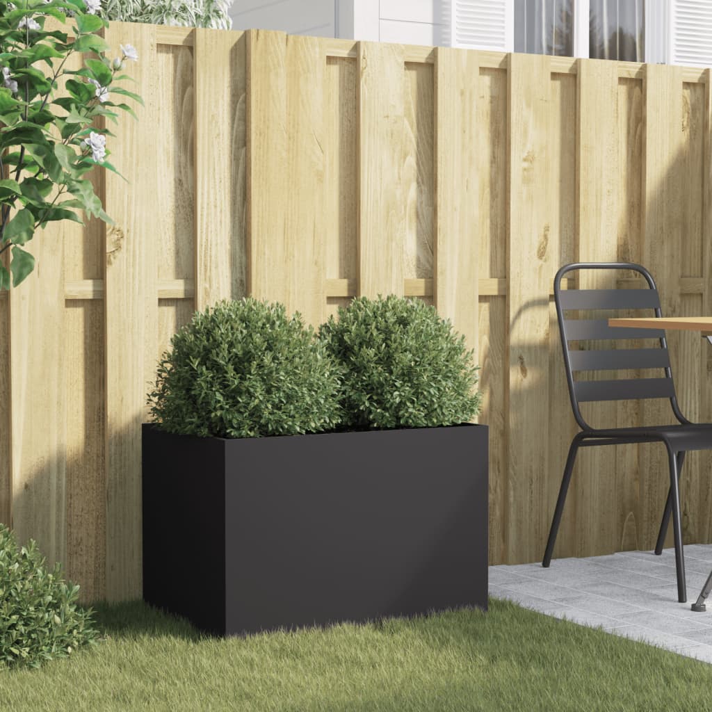 Vidaxx jardinière 62x40x39 cm acier noir