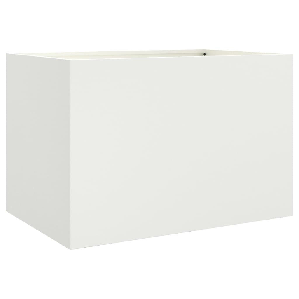 Vidaxx jardinière 62x40x39 cm acier blanc