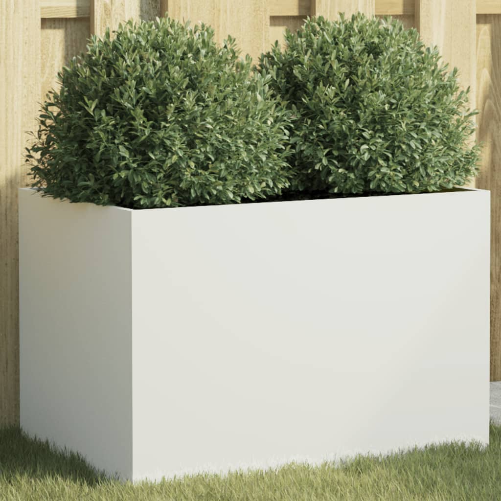 Vidaxx jardinière 62x40x39 cm acier blanc