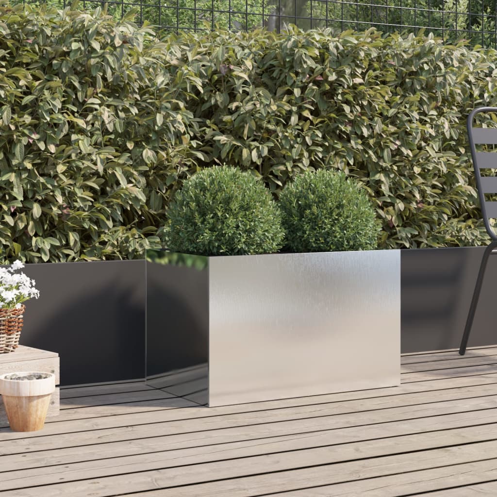 Vidaxx jardinière 62x40x39 cm acier inoxydable argenté